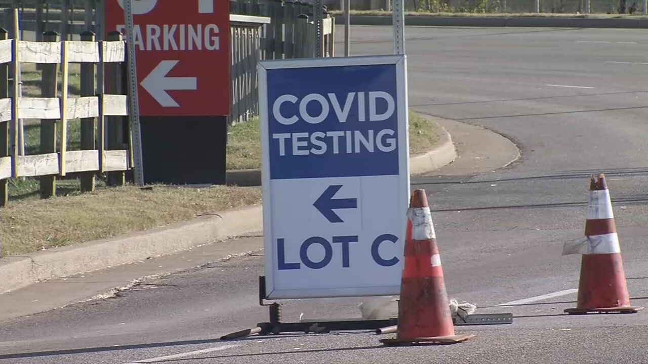 COVID Testing Sign at Expo Center